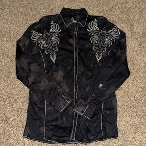 Men's Black Embroidered Jacket